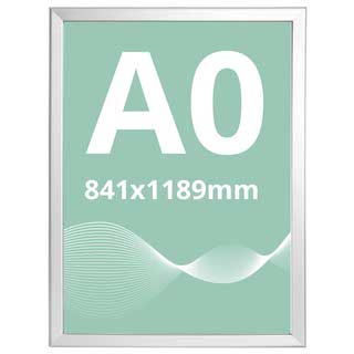 Ramă click Poster Frame din aluminiu 32, colțuri drepte A0, JJ DISPLAYS, 841 x 1189 mm