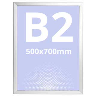 Ramă click Poster Frame din aluminiu 32, colțuri drepte B2, JJ DISPLAYS, 500 x 700 mm