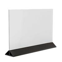 Insert Menu Card Holder cu bază din plexiglas negru A4, JJ DISPLAYS, 210 x 297 mm, Landscape
