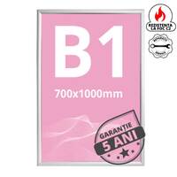 Ramă click FIRE, rezistentă la foc B1, JJ DISPLAYS, 700 x 1000 mm