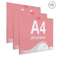 Insert tip plic, transparent A4 - 210x297mm, Landscape, 3buc/set