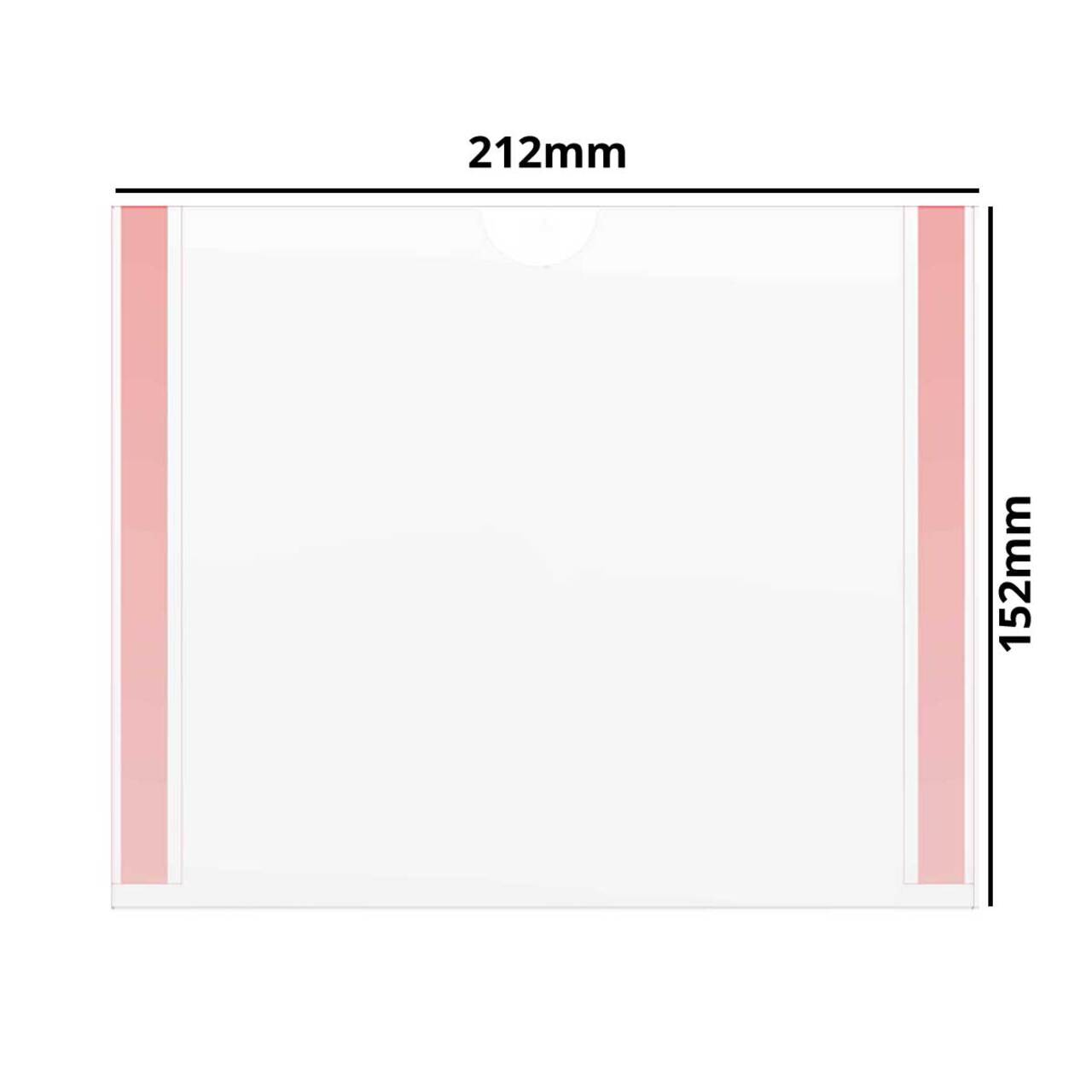 Insert tip plic, transparent A5 -  148x210mm, Landscape, 4buc/set