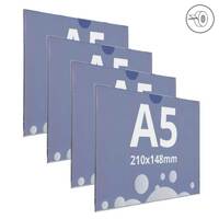 Insert tip plic, transparent A5, JJ DISPLAYS, 148 x 210 mm, Landscape