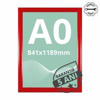 Ramă click din aluminiu vopsită roșu A0, JJ DISPLAYS, 841 x 1189 mm