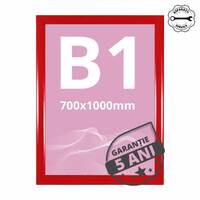 Ramă click din aluminiu vopsită roșu S7, JJ DISPLAYS, 700 x 1000 mm