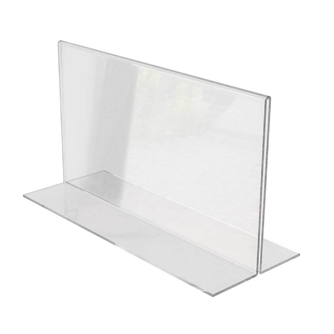 Suport meniu din plastic transparent pentru birou, 100 x 210 mm Landscape
