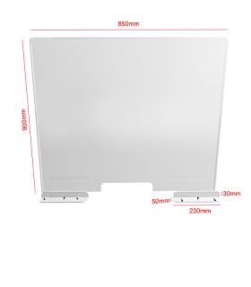 Protecție plexiglas, demontabilă, pentru tejghea și casă de marcat, JJ DISPLAYS