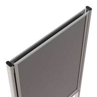 Info Board/ Panou Informativ Classic, JJ Display, format B2 (500x700mm), expunere dublă față, profil oval si 1 raft pentru expunere pliante, broșuri.