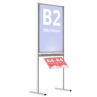 Info Board - Classic B2 (500x700mm), dublă față, cu 1 raft