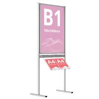 Info Board - Classic B1 (700x1000 mm), dublă față, cu 1 raft