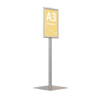 Menu Board/ Panou Informativ cu profil oval din aluminiu, JJ DISPLAYS, format A3 (297x420mm), Simplă Față
