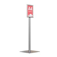 Menu Board/ Panou Informativ, cu profil oval din aluminiu, JJ DISPLAYS, format A4 (210x297mm), Simplă Față