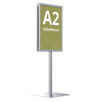 Menu Board, cu profil oval din aluminiu A2, JJ DISPLAYS, 420 x 594 mm, dublă față