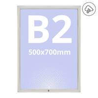 Rama click 35mm din aluminiu, securizată si rezistentă la exterior B2 - 500x700mm, JJ DISPLAYS