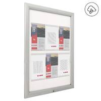 Avizier pentru exterior cu ramă securizată, 6 formate A4, rama click 700x1000mm, Landscape, JJ DISPLAYS