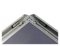 Menu Board NEGRU cu profil oval din aluminiu si bază metalică A2, JJ DISPLAYS, 420 x 594 mm, dublă față