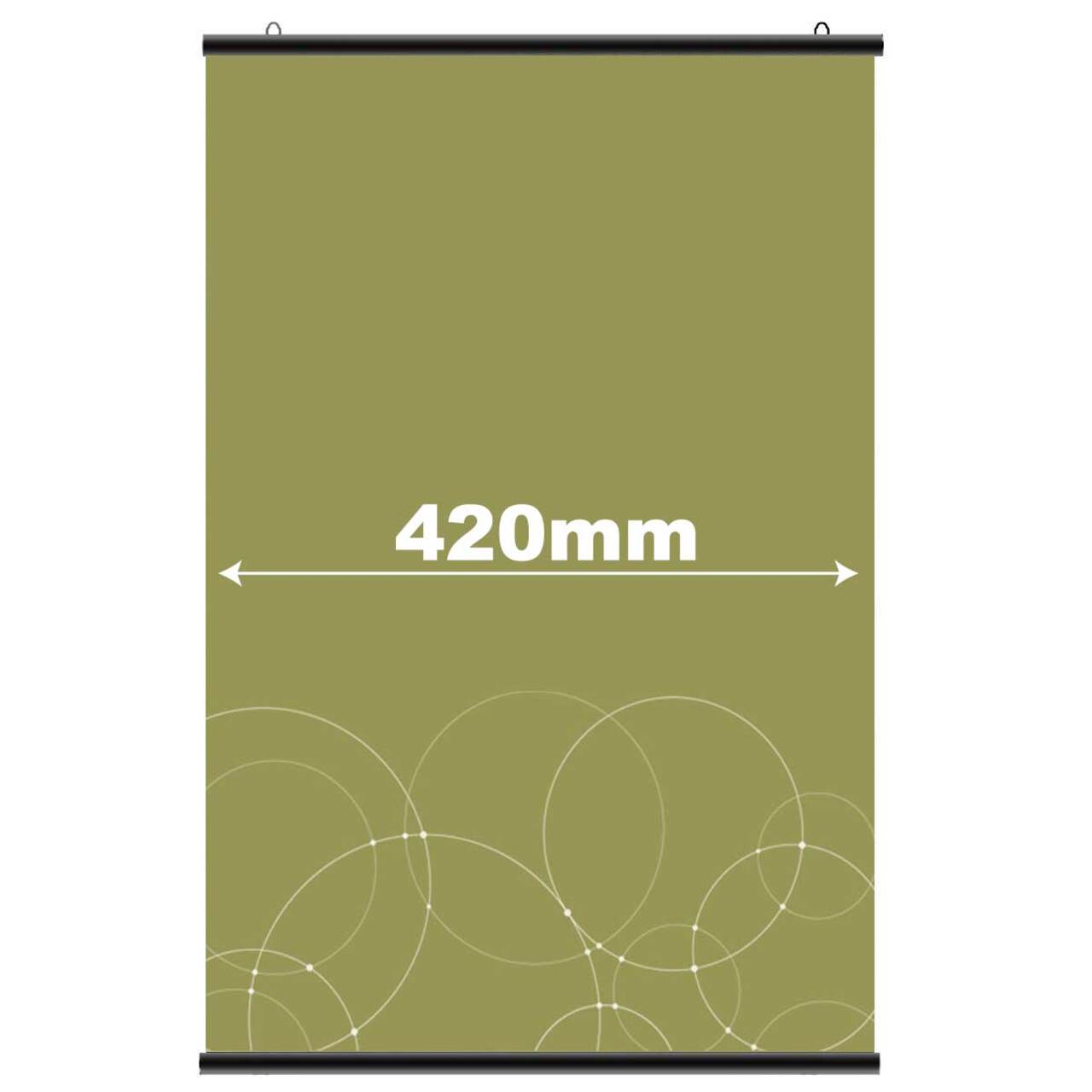 Suport poster tip hanger click NEGRU, JJ DISPLAYS, 420 mm
