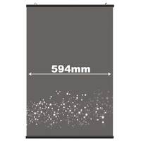 Suport poster tip hanger click NEGRU, JJ DISPLAYS, 594 mm