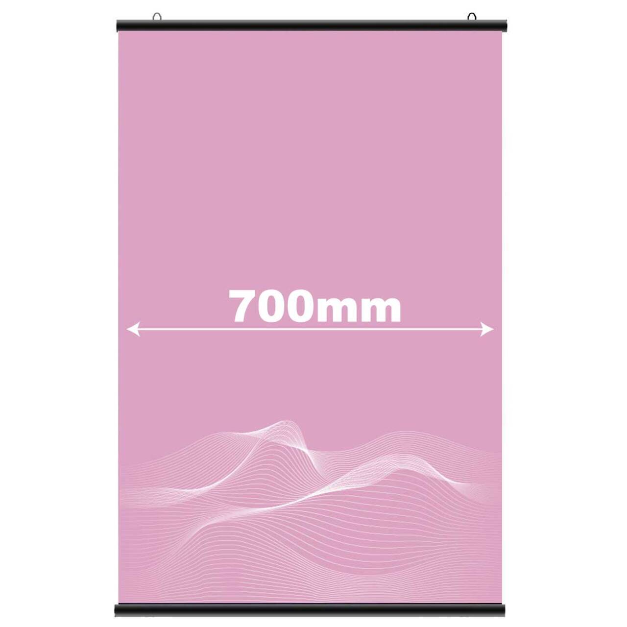Suport poster tip hanger click NEGRU, JJ DISPLAYS, 700 mm