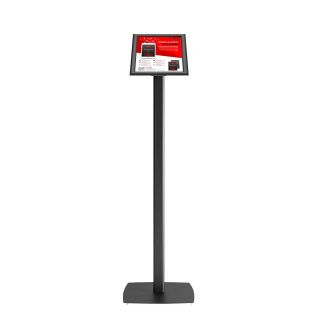 Menuboard negru, inclinat cu rama click pentru print A3, JJ DISPLAYS, 297 x 420 mm, Portrait