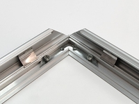 People Stopper Double Frame, A board din profil aluminiu click  32mm cu colt la 45 grade S5, JJ DISPLAYS, 500 x 700 mm