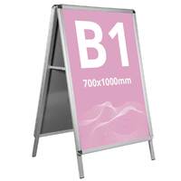 People Stopper, A board din profil aluminiu click 32mm cu colt rotund S7, JJ DISPLAYS, 700 x 1000 mm
