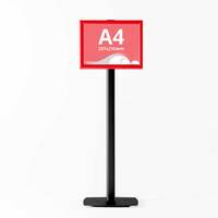 Menuboard RED / Panou Informativ, expunere simplă față, format A4 (210x297mm), JJ DISPLAYS, Landscape