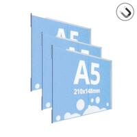 Insert transparent tip C A5, cu bandă magnetica, JJ DISPLAYS, 148x210mm, Landscape, 3buc/set.