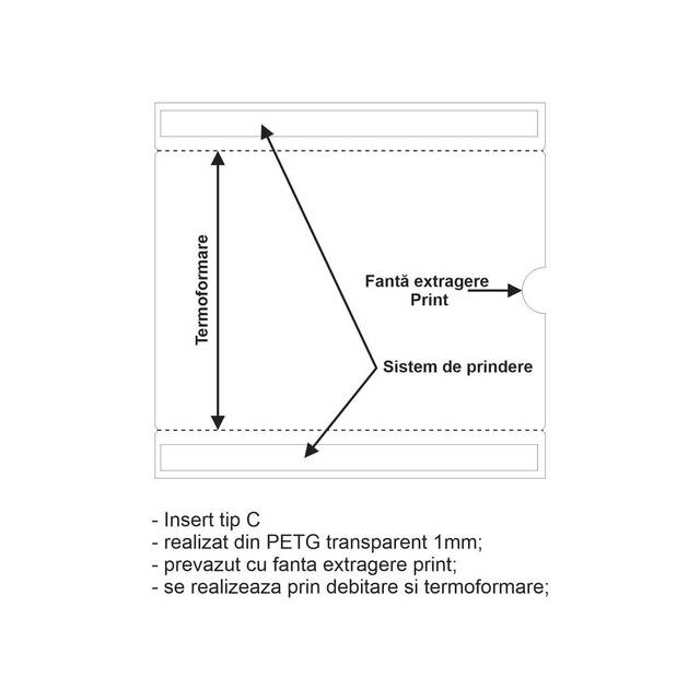 Insert transparent tip C A5, cu bandă magnetica, JJ DISPLAYS, 148x210mm, Landscape