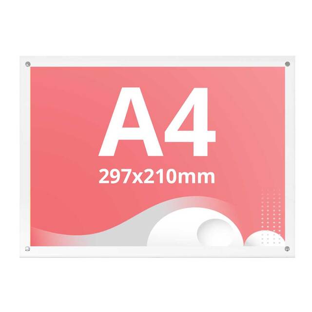 Acrylic Poster Frame A4 (210 x 297 mm), JJ DISPLAYS