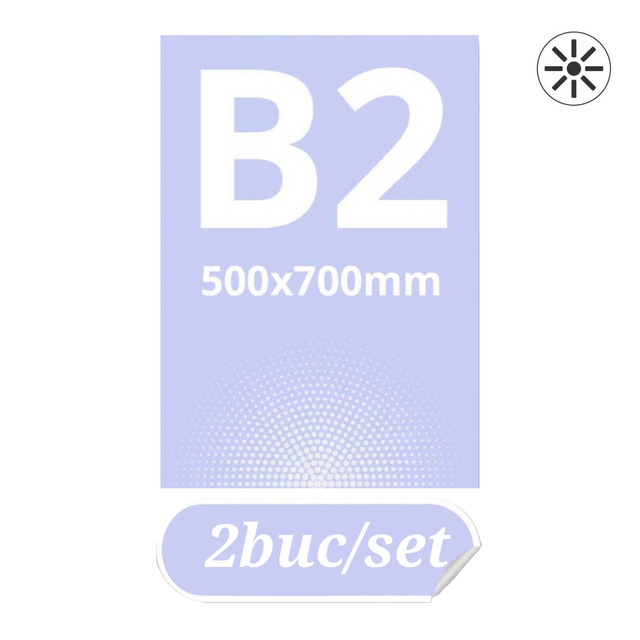 PRINT Backlit Film mat B2 (500 x 700 mm), pentu casete luminoase, 2buc/set, JJ DISPLAYS