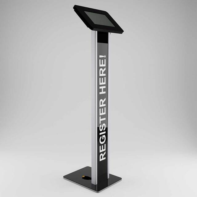 Stand expunere tabletă, diagonala 7-10.1 inch,securizat cu yala push button, cu iluminare LED. JJ DISPLAYS