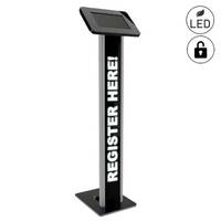 Stand expunere tabletă, diagonala 7-10.1 inch,securizat cu yala push button, cu iluminare LED. JJ DISPLAYS