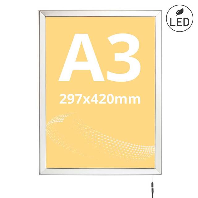 Casetă Luminoasă Ultra Slim, LED A3 - 297x420mm, LED