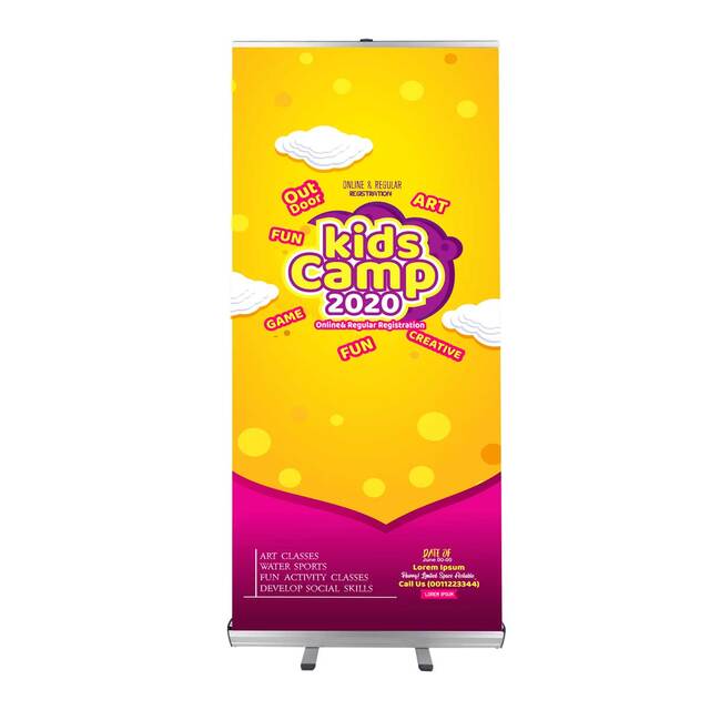  Roll Up Banner Personalizat, 850x2000mm, portabil. JJ DISPLAYS