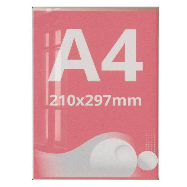 Insert transparent tip C A4, cu bandă magnetica, 210x297mm, Portret, 2buc/set., JJ DISPLAYS