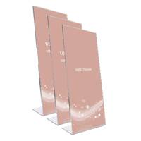 L Display din plexiglas, pentru print-uri sau fotografii 1/3 A4, JJ DISPLAYS, 1/3 A4 99 x 210 mm, Landscape