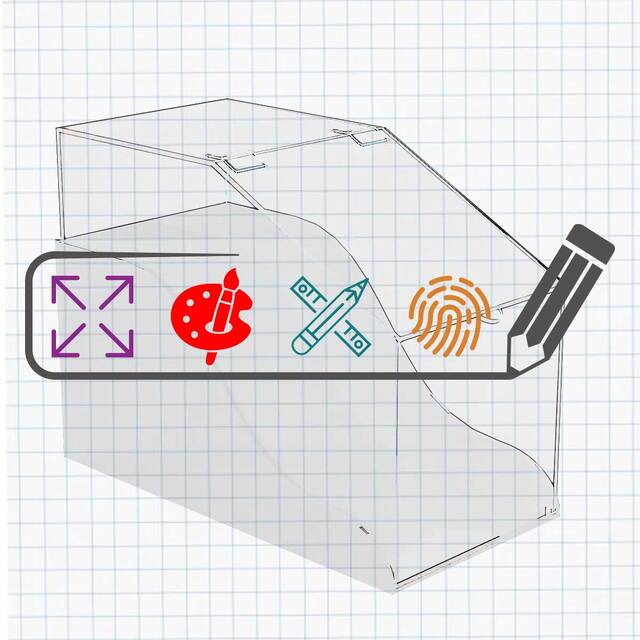 Dispenser modular pentru alimente uscate, cu sau fara tăviță, JJ DISPLAYS, dimensiuni la cerere.