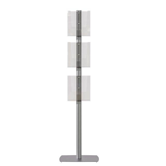 ​Stand broșuri demontabil, simplă față, prevăzut cu 3 buzunare format A4 (210x297mm), JJ DISPLAYS