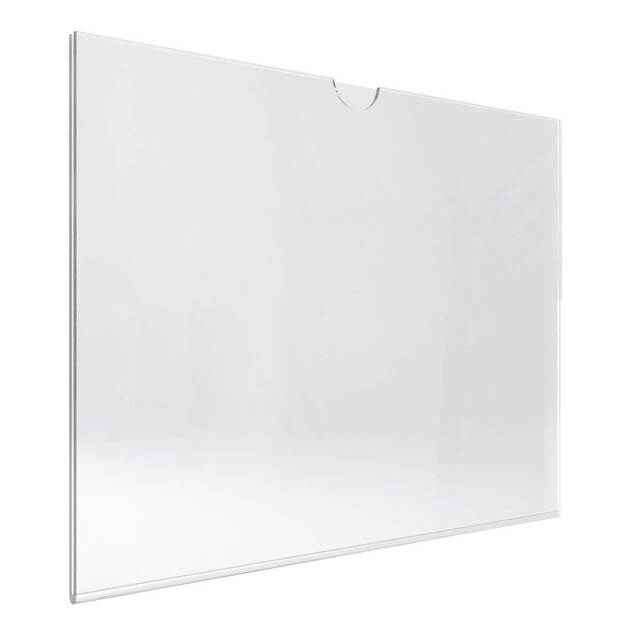 Insert tip U, din plexiglas transparent A4 (210 x 297 mm), Landscape, JJ DISPLAYS