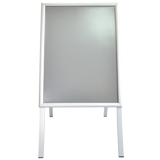 People Stopper, A-board JJDISPLAYS cu Header Personalizat, profil aluminiu click 25mm, format A1(594x841mm)