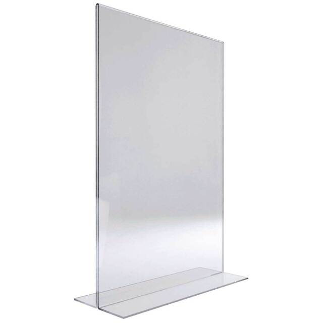 Suport meniu din plexiglas, tip T, format A5 (148x210mm), Portrait, 4buc/set, JJ DISPLAYS