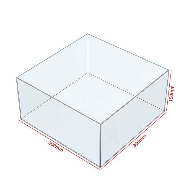 Suport transparent din plexiglas, JJ DISPLAYS, pentru expunere produse, 300x300mm