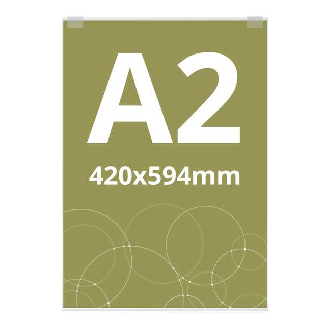 Acrylic Poster Support A2, JJ DISPLAYS, 420 x 594 mm, Portrait