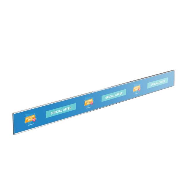 Suport etichete preț Tip U, bandă dublu adezivă,  40x250mm, 10buc/set. JJ DISPLAYS