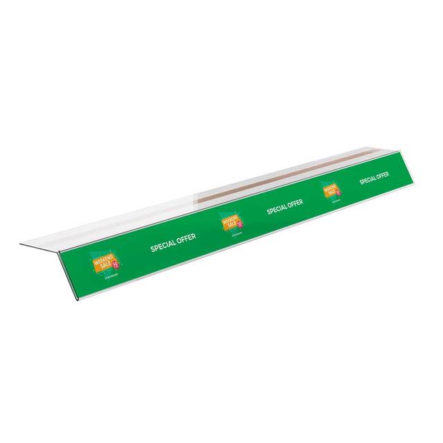 Suport etichete preț Tip V, bandă dublu adezivă, 40x1000mm