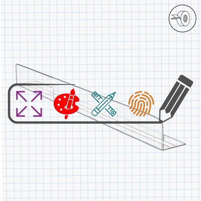 Separator rafturi Tip L, dimensiuni la cerere, JJ DISPLAYS