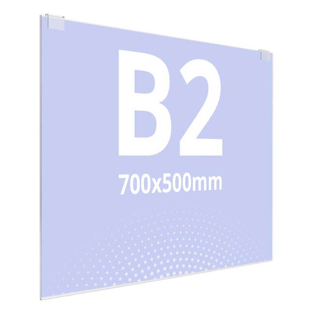 Acrylic Poster Support B2 - 500 x 700 mm Landscape JJ DISPLAYS