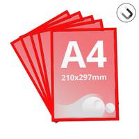  ​ Insert/ Suport magnetic pentru afișe, format A4( 210x297mm), roșu.