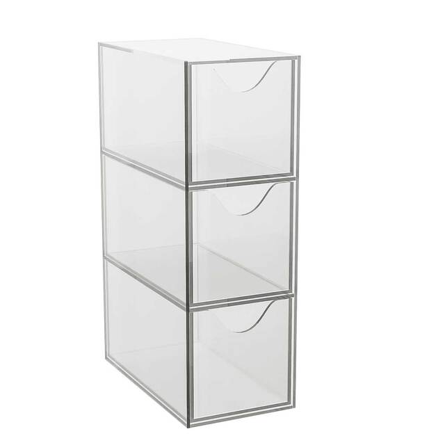 Cutie organizatoare modulară cu 3 sertare, 318(L)x200 (l)x108(h)mm, pentru cafea, ceai etc, JJ DISPLAYS